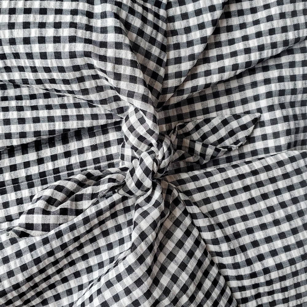Vineyard VINES Sleeveless Black & White Gingham Tie-Waist Dress 16 - Picture 7 of 8
